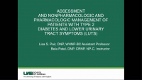 Assessment and Nonpharmacologic and Pharmacologic Management of Patients with Type 2 Diabetes and Lower Urinary Tract Symptoms (LUTS)