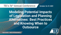 Modeling Potential Impacts of Legislation and Planning Alternatives: Best Practices and Knowing When to Outsource