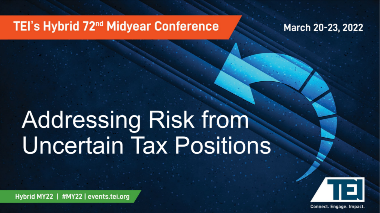 Addressing Risk from Uncertain Tax Positions