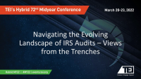 Navigating the Evolving Landscape of IRS Audits – Views from the Trenches
