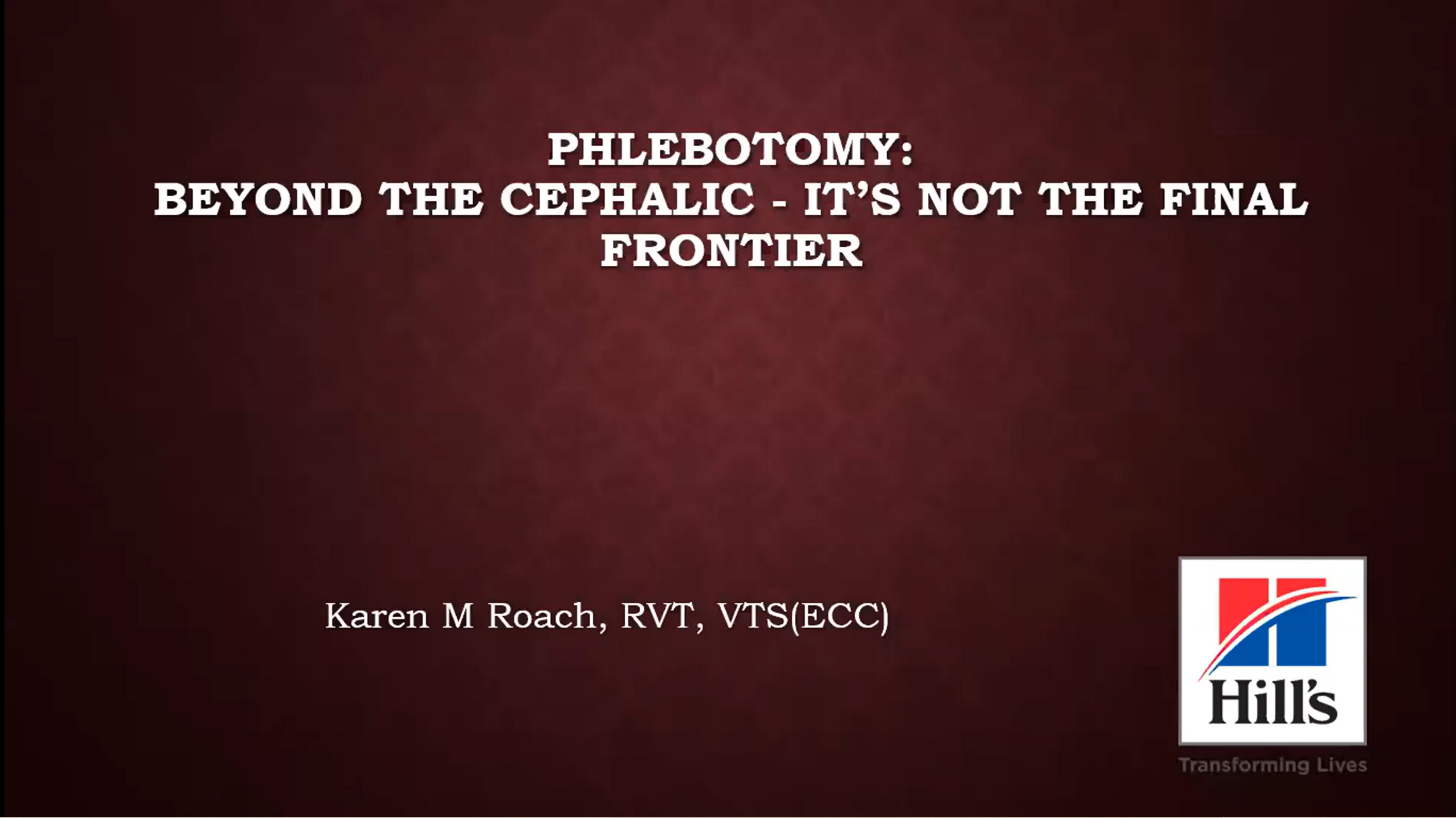 Phlebotomy: Beyond the Cephalic - It's Not the Final Frontier icon