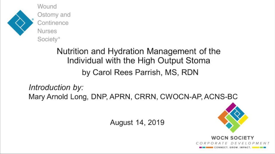 Nutrition and Hydration Management of the Individual with a High Output Stoma icon