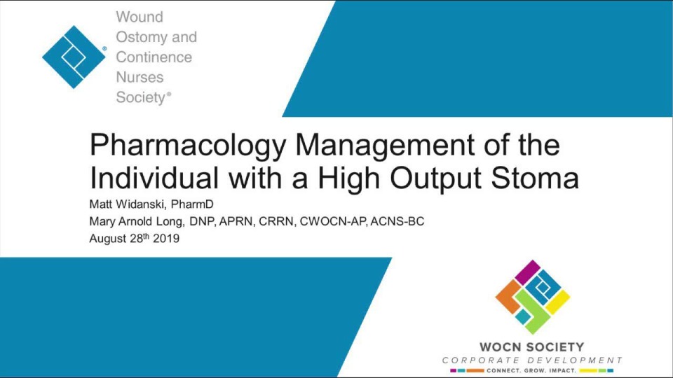 Pharmacological Management of the Individual with a High Output Stoma