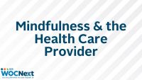 Mindfulness & the Health Care Provider