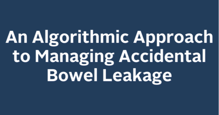 An Algorithmic Approach to Managing Accidental Bowel Leakage