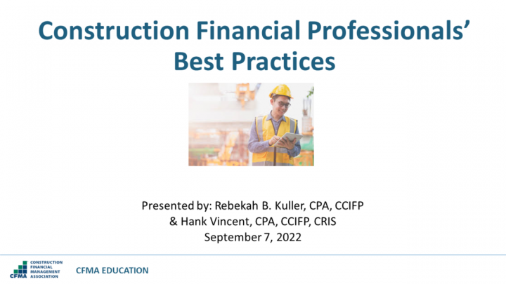 Construction Financial Professionals' Best Practices icon