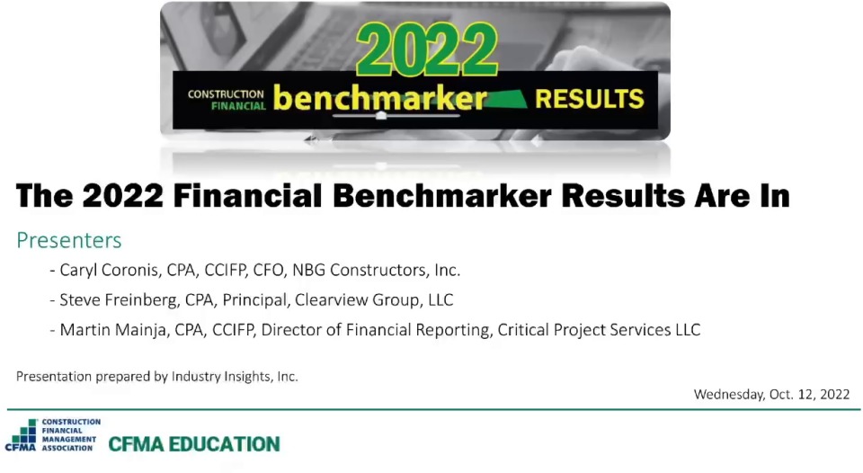 Let's Review CFMA's 2022 Financial Benchmarker Results icon
