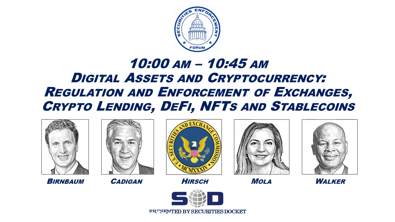 Digital Assets and Cryptocurrency: Regulation and Enforcement of Exchanges, Crypto Lending, DeFi, NFTs and Stablecoins icon