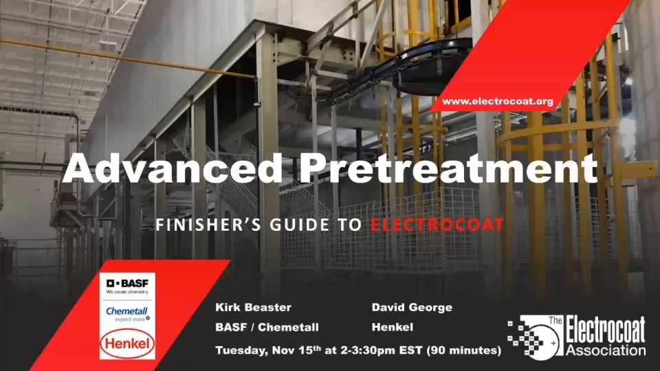 Advanced Pretreatment Finisher's Guide to Electrocoat