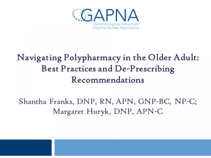 Navigating Polypharmacy in the Older Adult: Best Practices and De-Prescribing Recommendations