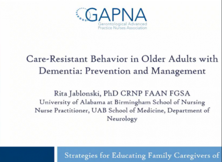 Care-Resistant Behaviors in Older Adults Living with Dementia: Prevention and Management icon