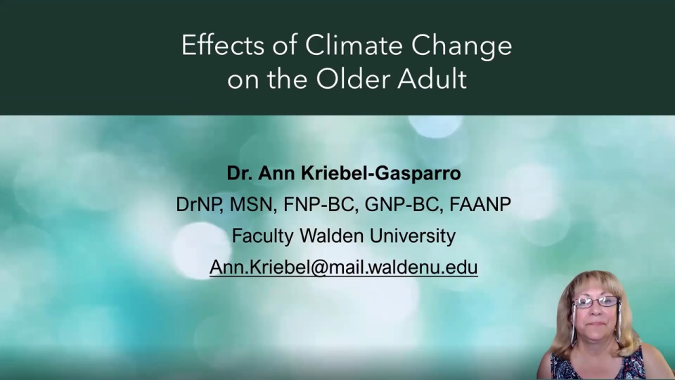Climate Change Effects on the Older Adult