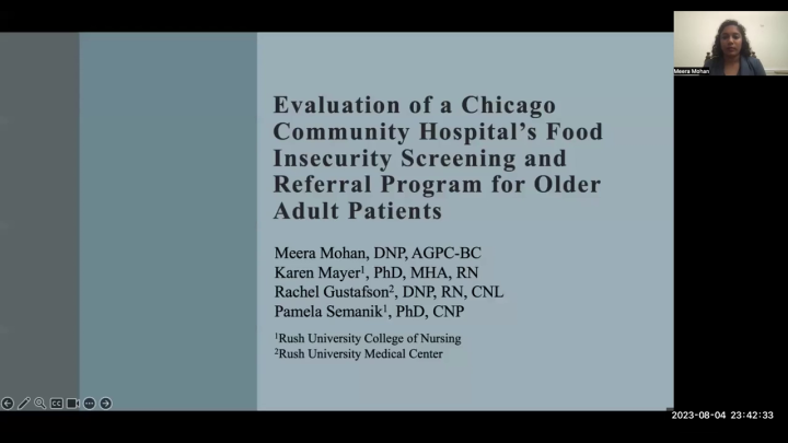 Evaluation of a Chicago Community Hospital’s Food Insecurity Screening and Referral Program for Older Adult Patients