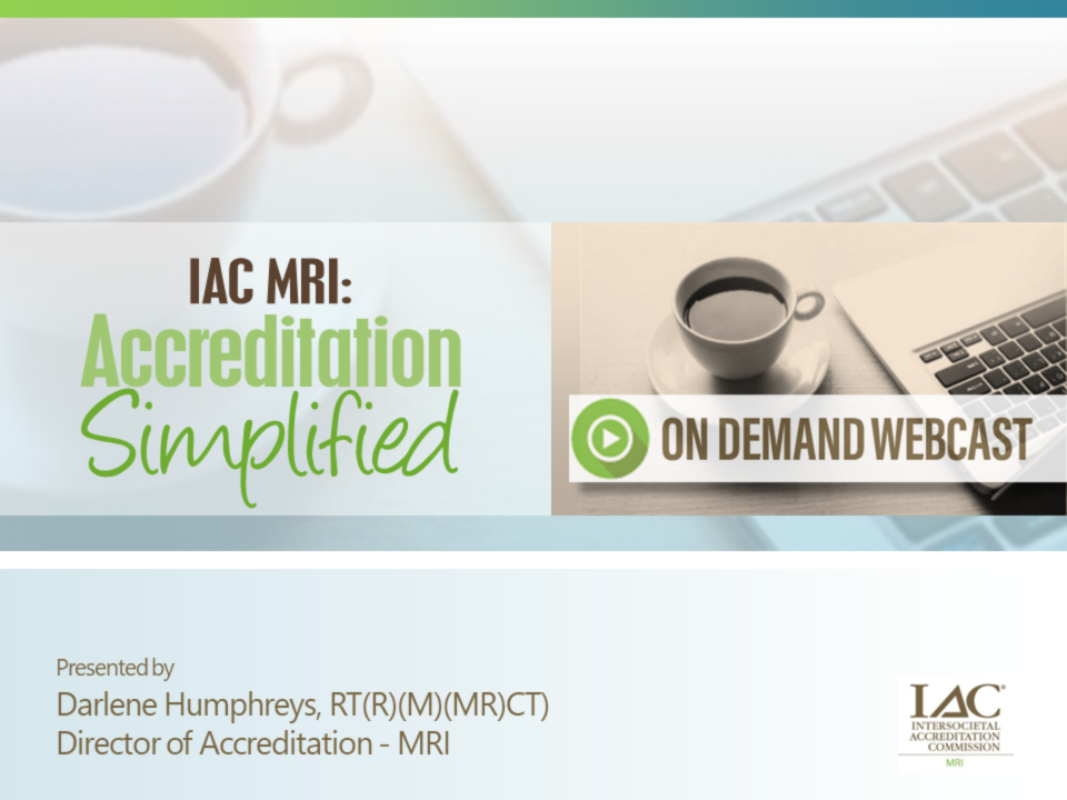 ODW IAC MRI Accreditation Simplified Intersocietal Accreditation Commission