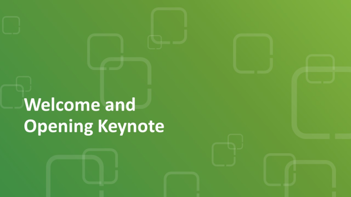 Welcome and Opening Keynote icon