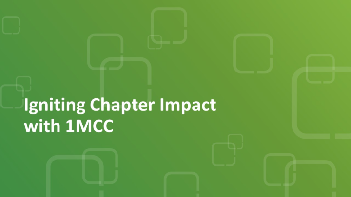 Igniting Chapter Impact with 1MCC icon