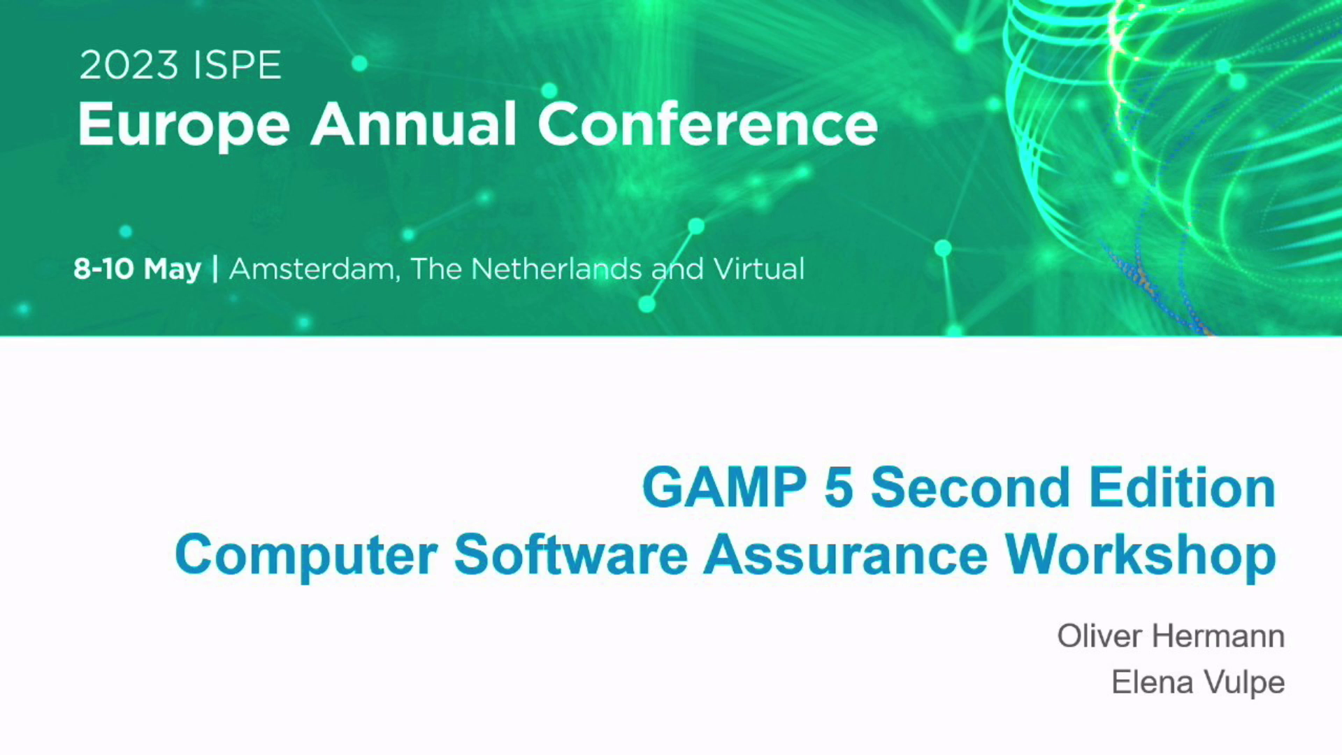 GAMP® 5 Second Edition – Data Integrity / Computer Software Assurance ...