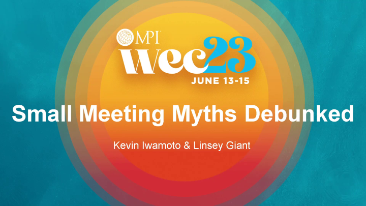 Small Meetings Myths Debunked! icon