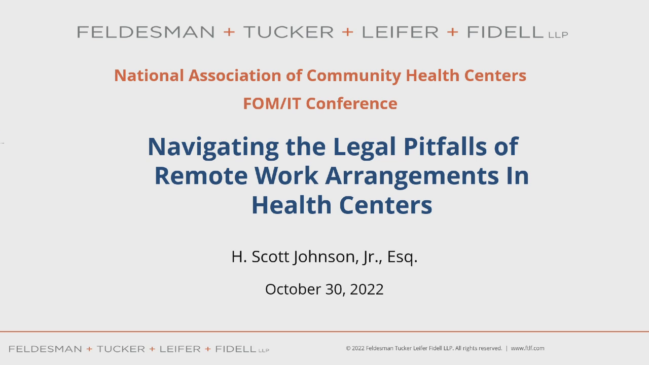 Navigating the Legal Pitfalls of Remote Work Arrangements in Health Centers icon