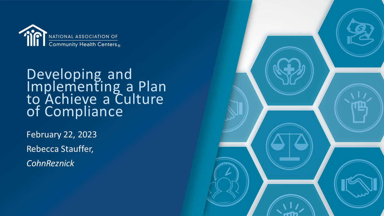 Developing and Implementing a Plan to Achieve a Culture of Compliance icon