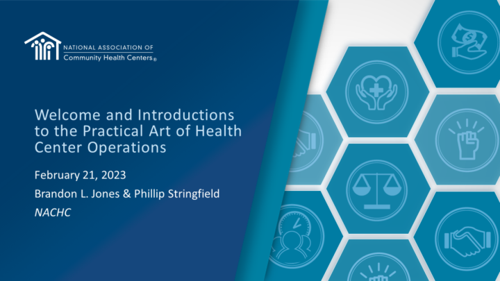 Welcome and Introductions to the Practical Art of Health Center Operations icon