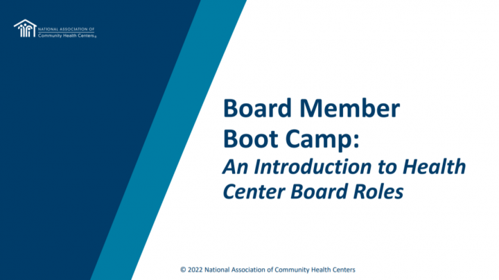 Board Member Boot Camp Part 1: Overview of Health Center Board Roles icon