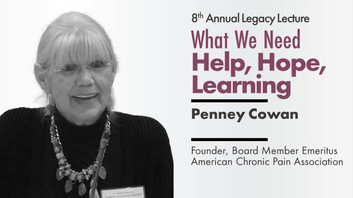 8th Annual Legacy Lecture: Help, Hope, Learning