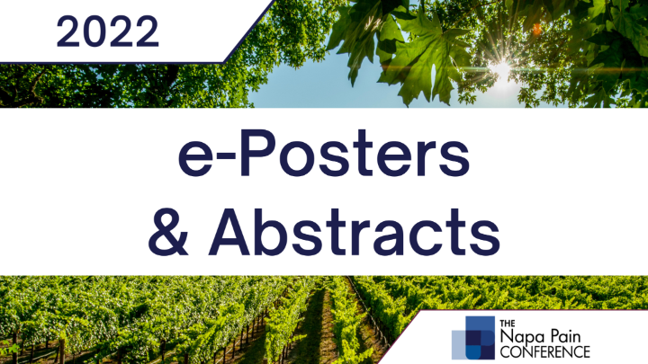 2022 Napa Pain Conference | ePosters & Abstracts