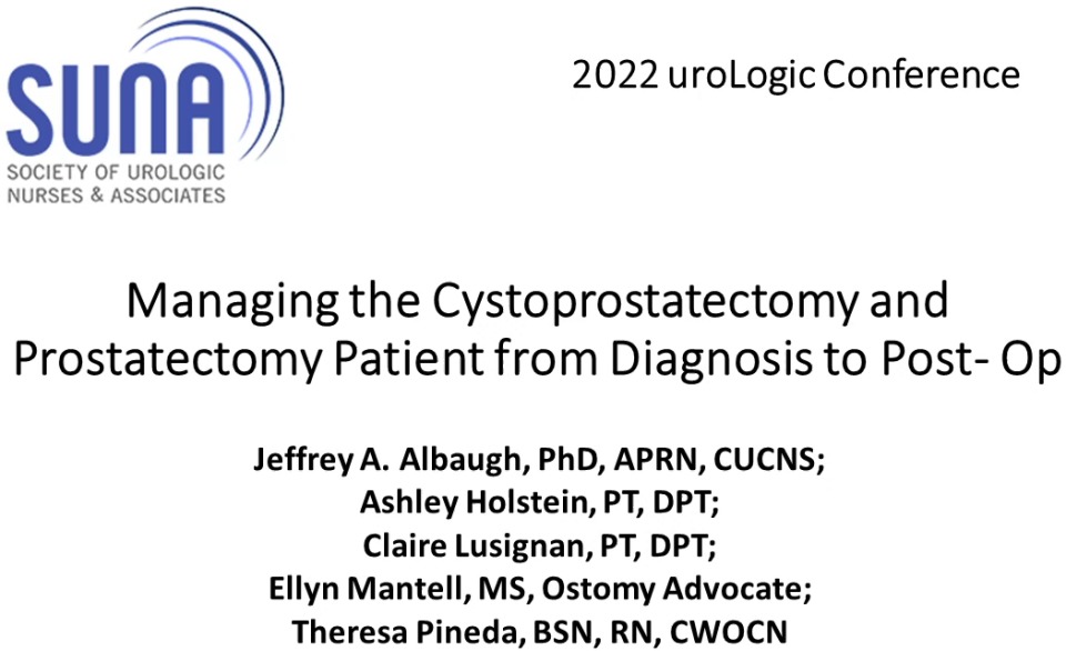 Managing the Cystoprostatectomy and Prostatectomy Patient from Diagnosis to Post-Op