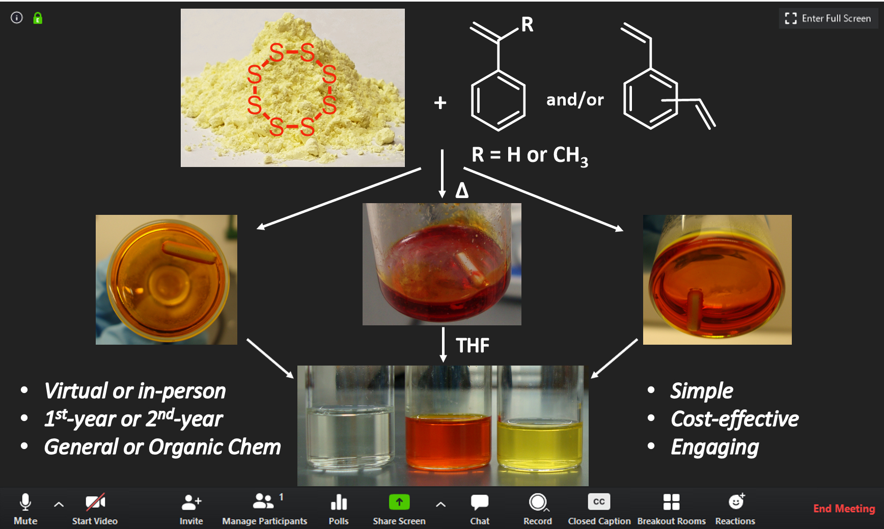 Zooming in on polymer chemistry and designing a polymer synthesis experiment for virtual
