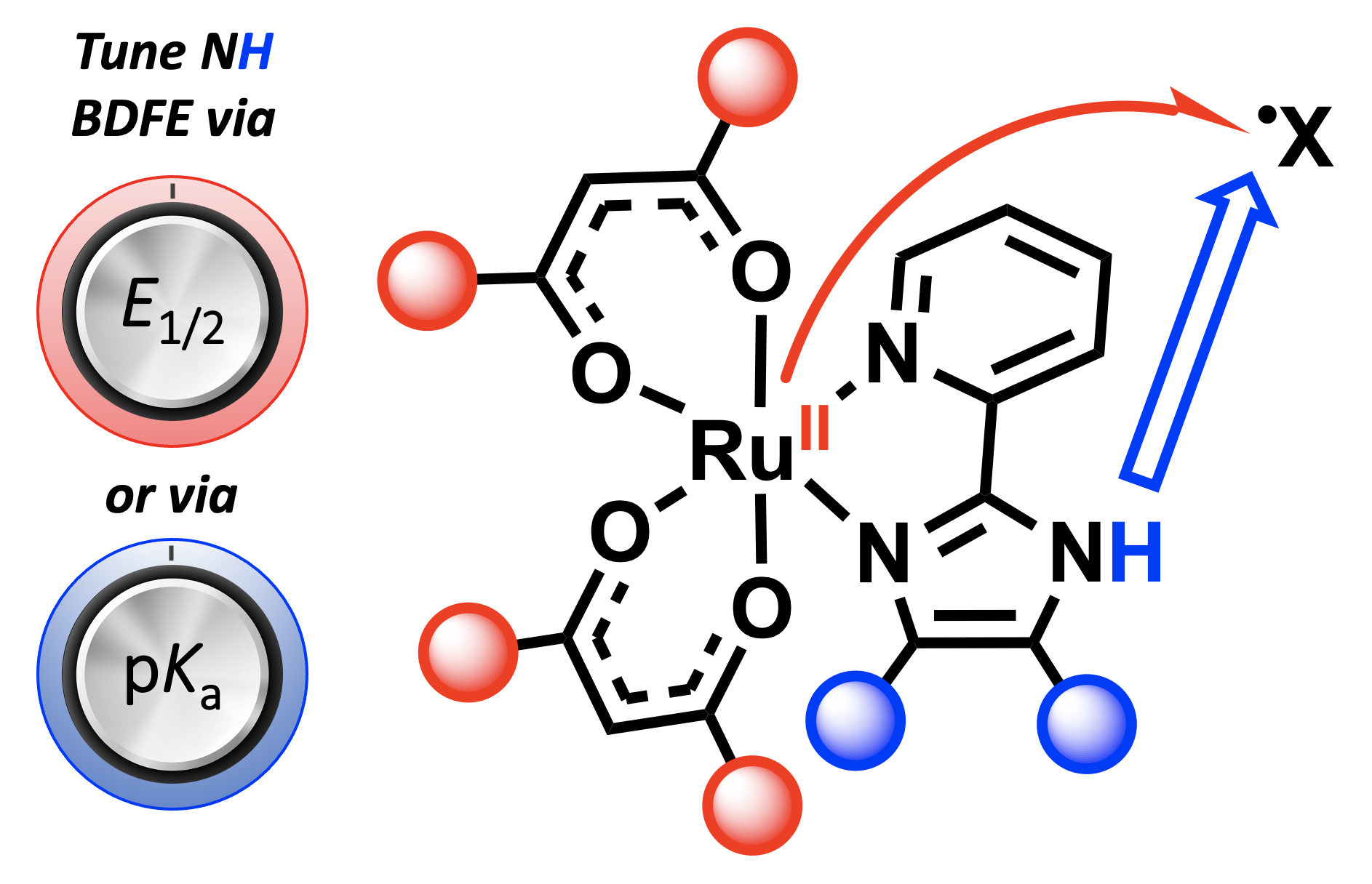 Independent tuning of the pKa or the E1/2 in a family of ruthenium ...