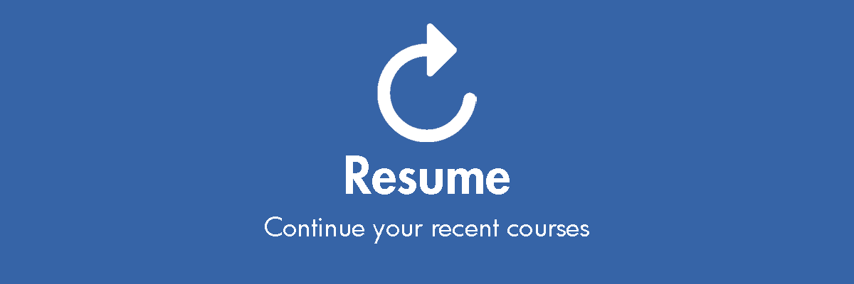 Resume your online learning