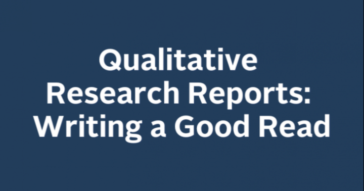 Qualitative Research Reports: Writing a Good Read icon