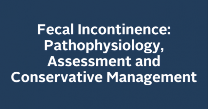 Fecal Incontinence: Pathophysiology, Assessment and Conservative Management